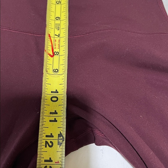 Lululemon Athletica High-Waisted Burgundy Leggins Size: 4 - Picture 10 of 10
